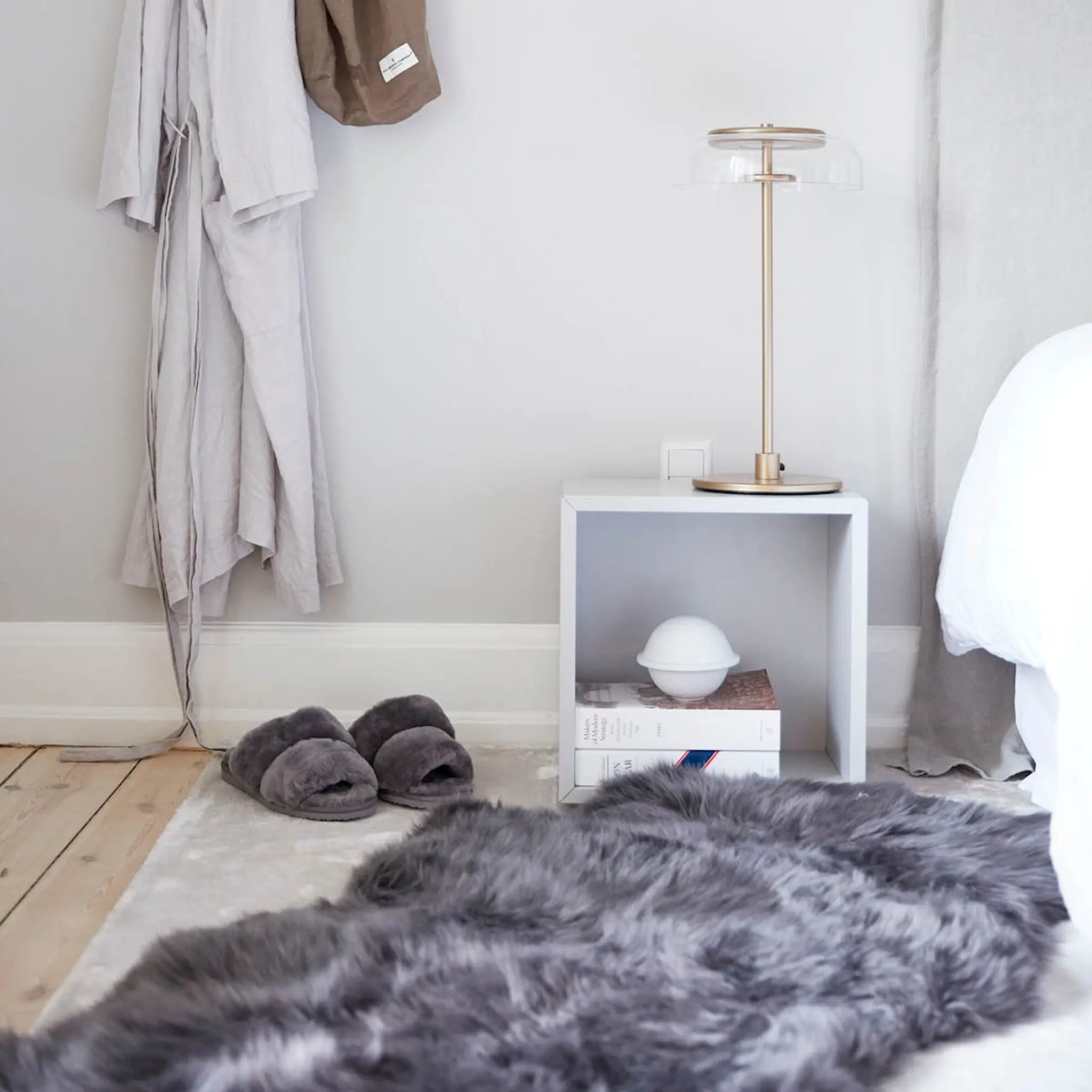 Natures Collection Fårskinn New Zealand lång ull 160 cm steel