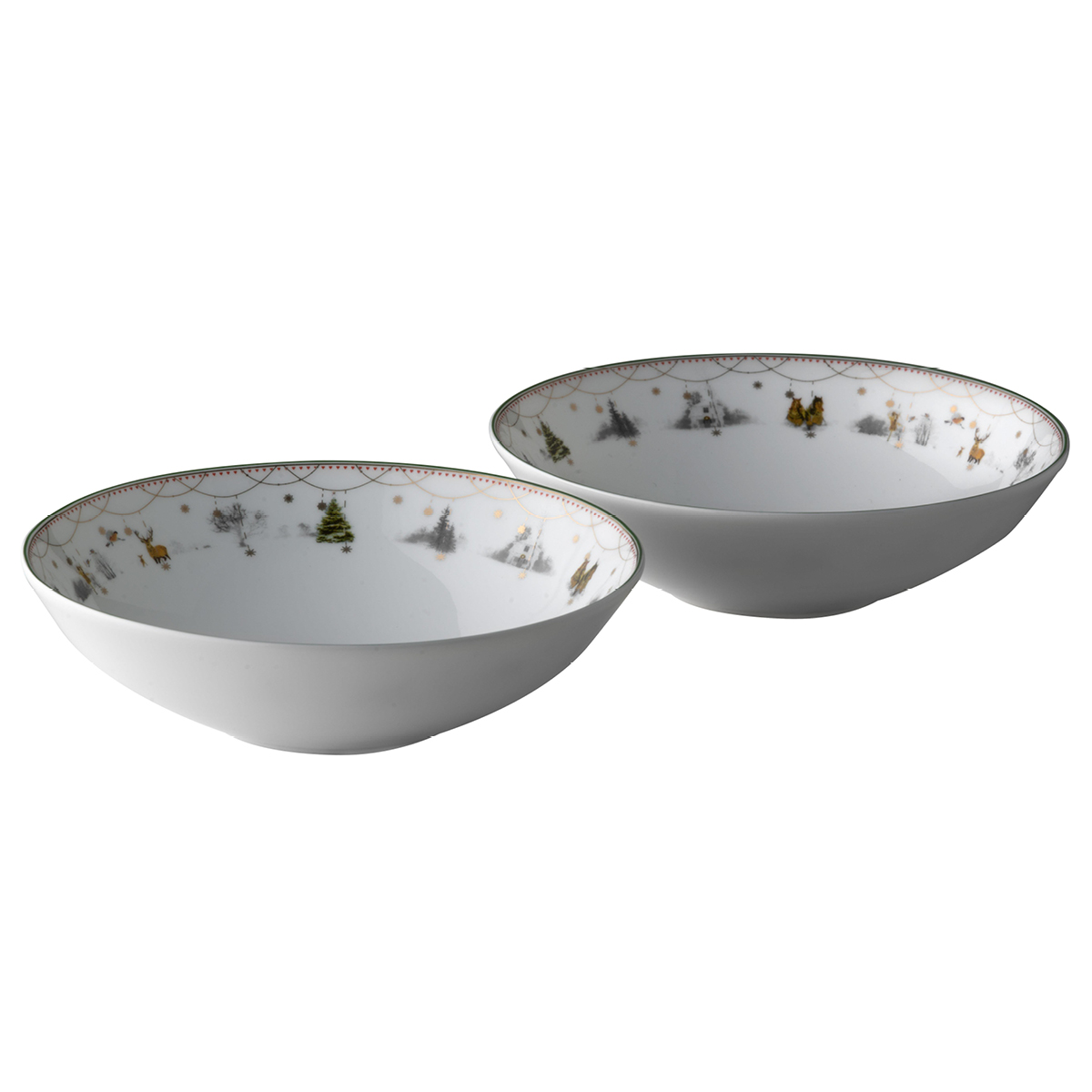 Wik & Walsøe Julemorgen story dyp tallerken 2 stk 16 cm multi