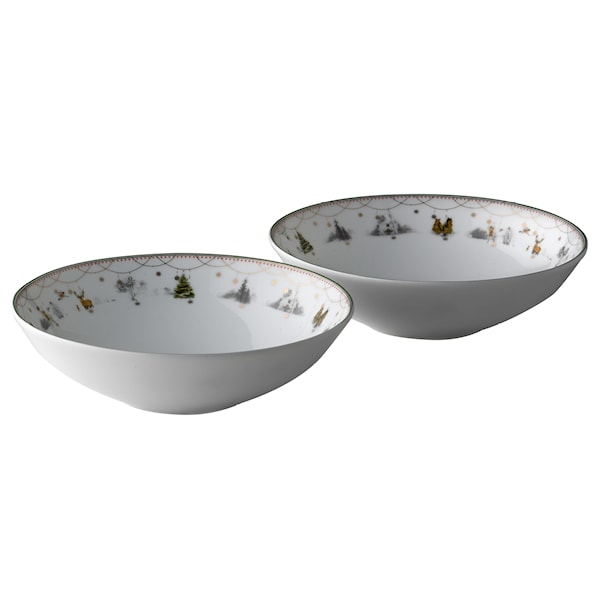 Julemorgen story djup tallrik 16 cm 2-pack