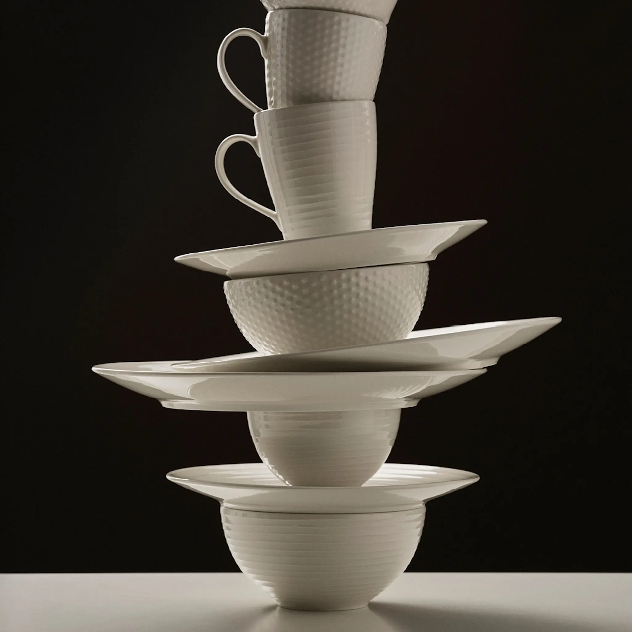 Design House Stockholm Blond Lautanen 28 cm Stripe Valkoinen