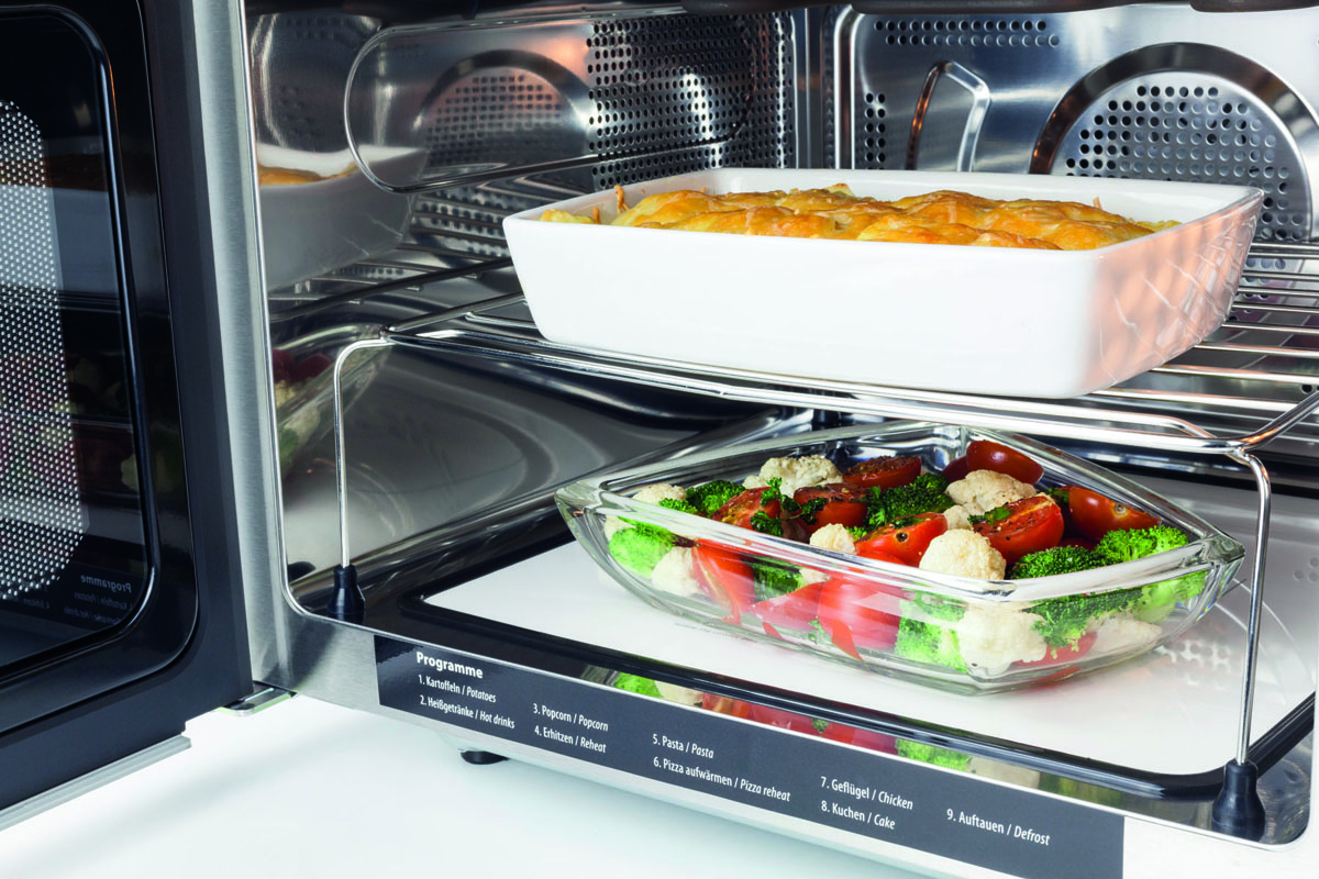 Caso Mikroaaltouuni Ceramic Chef Hopea/Musta