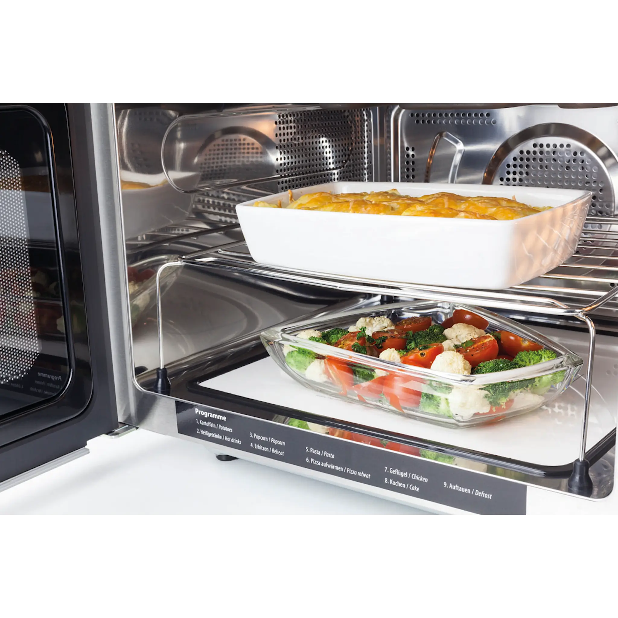 Caso Mikrovågsugn Ceramic Chef Silver/Svart