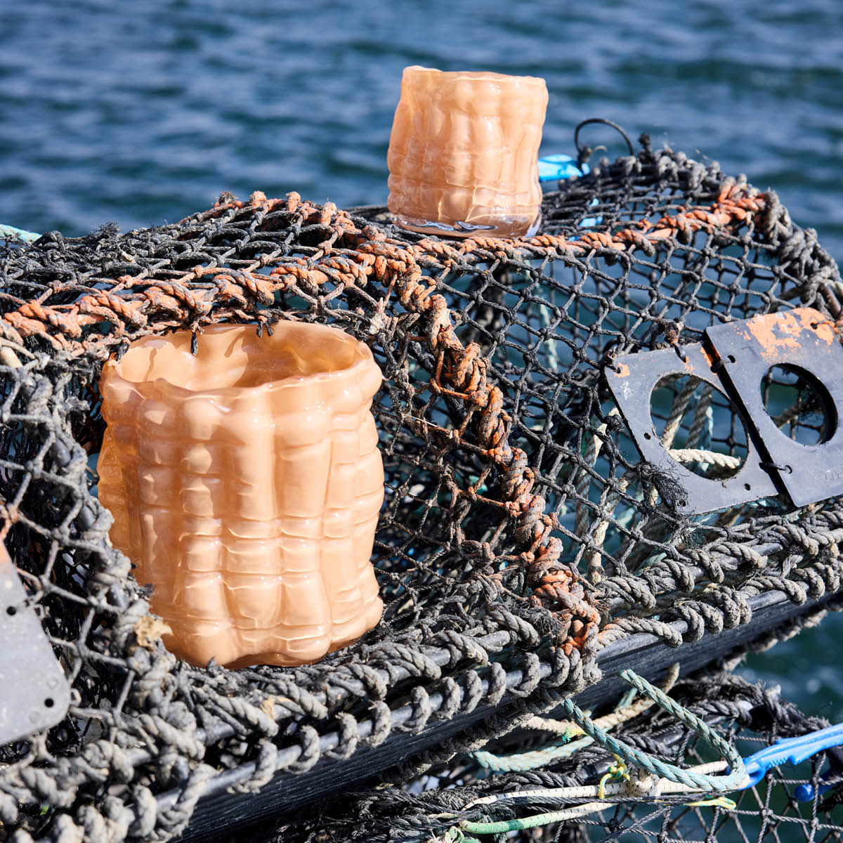 ByOn Laranne lyslykt M 15 cm Fersken