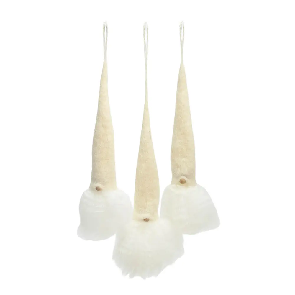Grankvist Joulukoriste tonttu 3 kpl Valkoinen