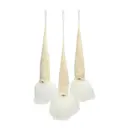 Grankvist tomte hängande 3-pack vit/vit