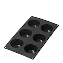 Silikonform för muffins 6 hål svart