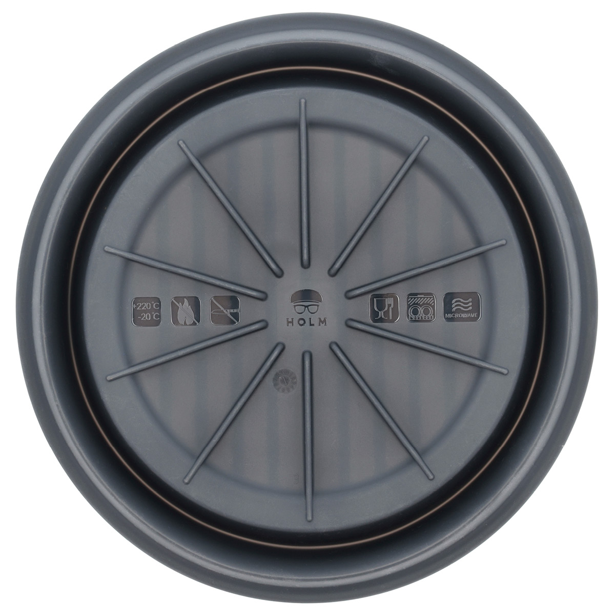 Holm Silikonform til airfryer rund 19x6 cm grå