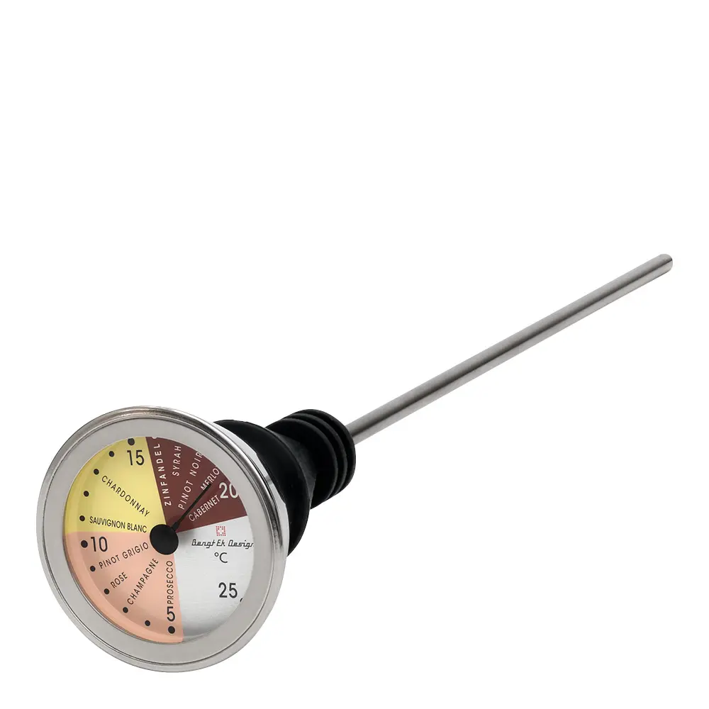 Viinilämpömittari Hopea