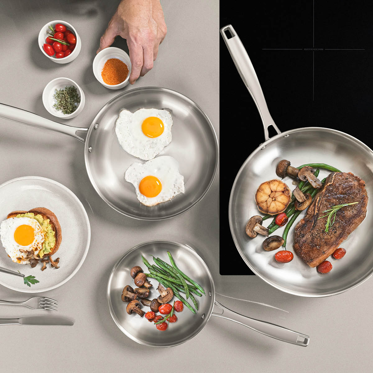 Tramontina Grano stekpanna 21,6 cm stål