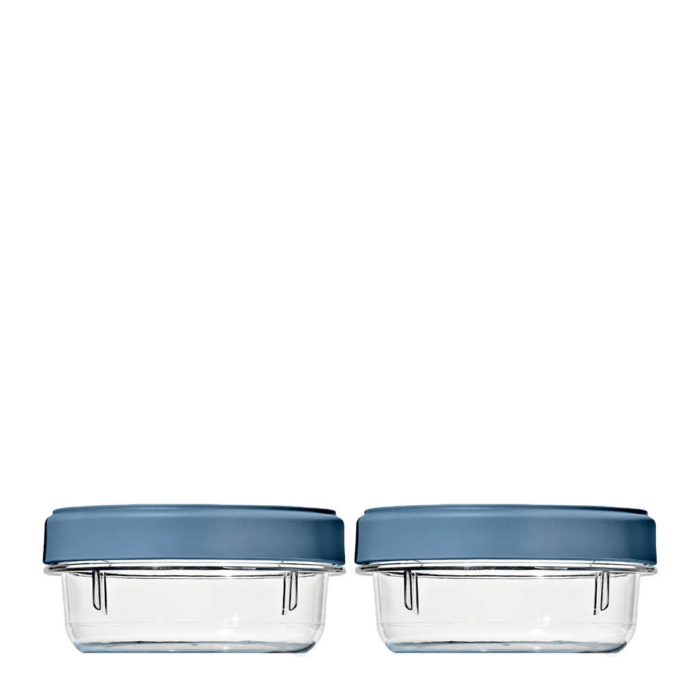 Oxo - Twist & Stack Säilytyspurkki 35,5 cl 2 kpl Kirkas/Sininen