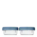 Twist & Stack förvaringsburk 35,5 cl 2-pack med lock klar/blå