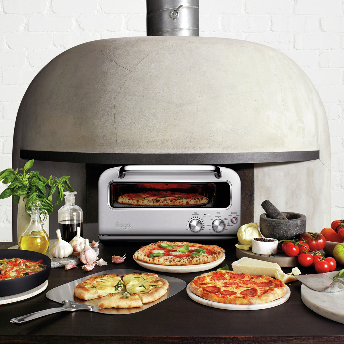 Sage The Smart Oven Pizzaiolo SPZ820BSS Pizzaugn