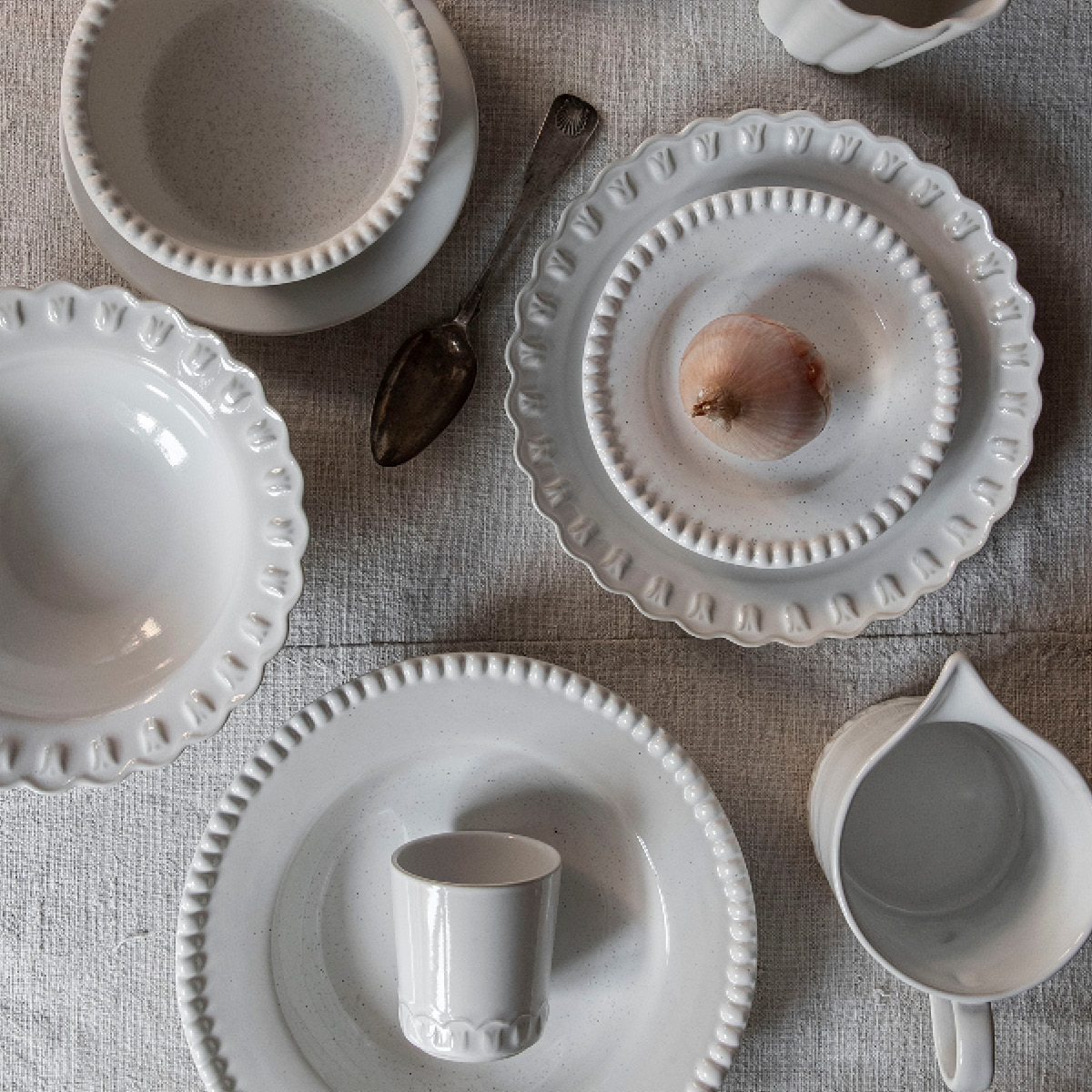 PotteryJo Tulipa tallerken 20 cm 2 stk hvit