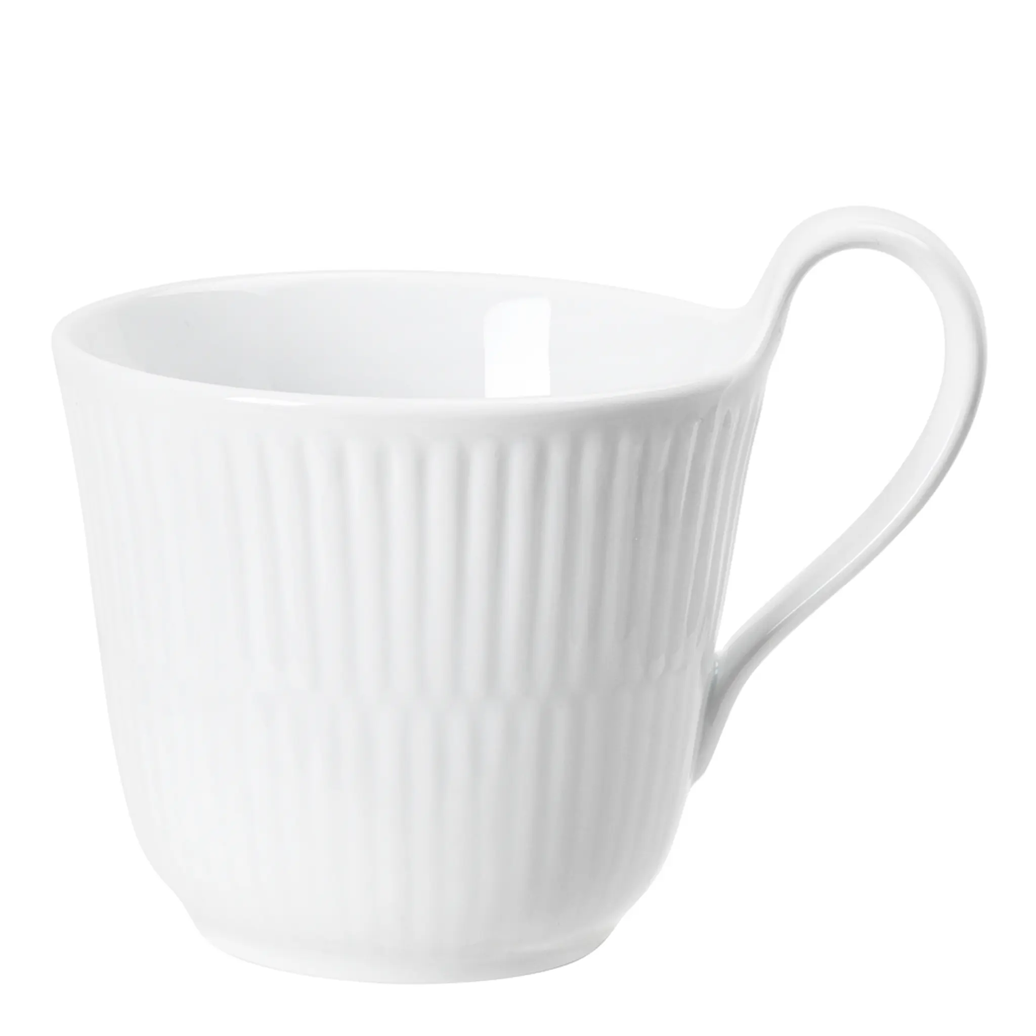 Royal Copenhagen White Fluted Mugg Högt Handtag 24 cl