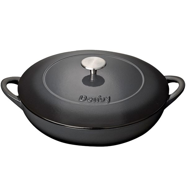 Denby Halo Valurautapata 30 cm Musta