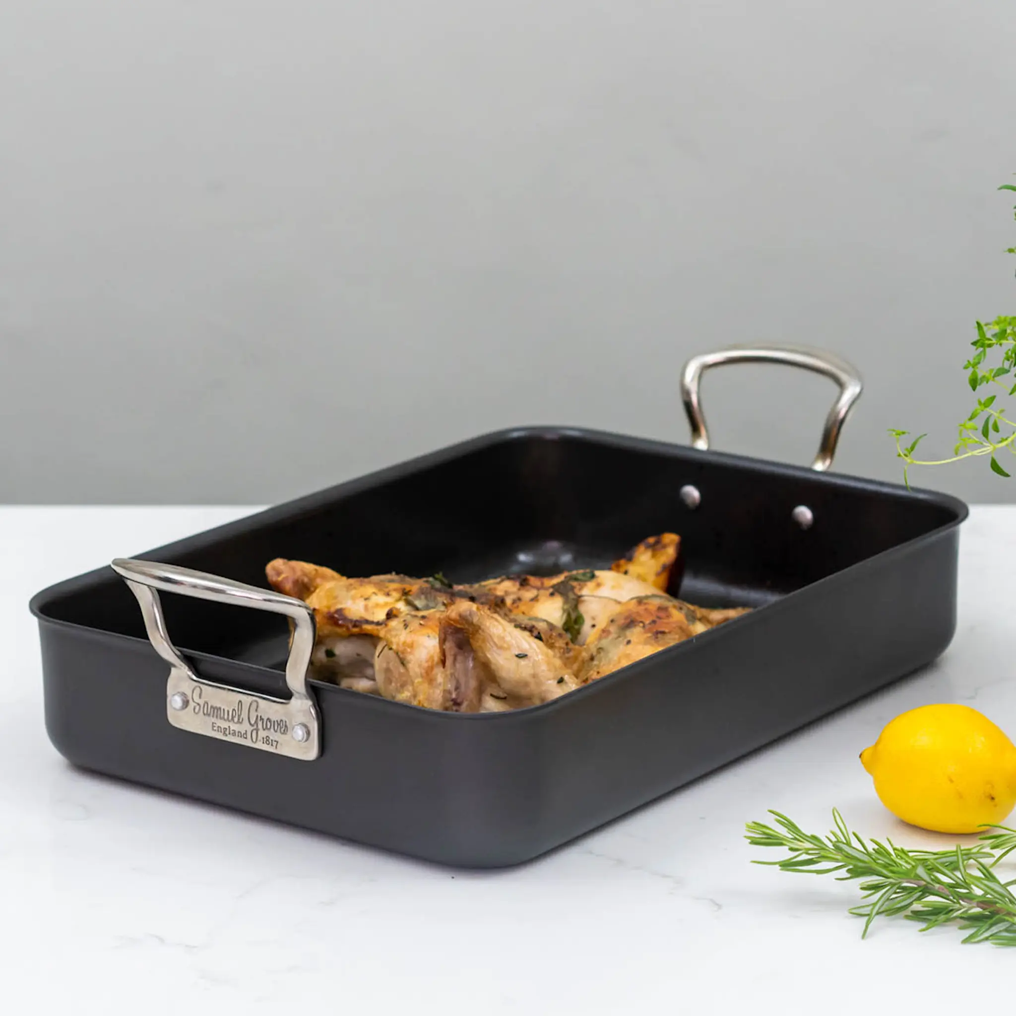 Samuel Groves Mermaid Roaster ildfast form 28x18 cm svart