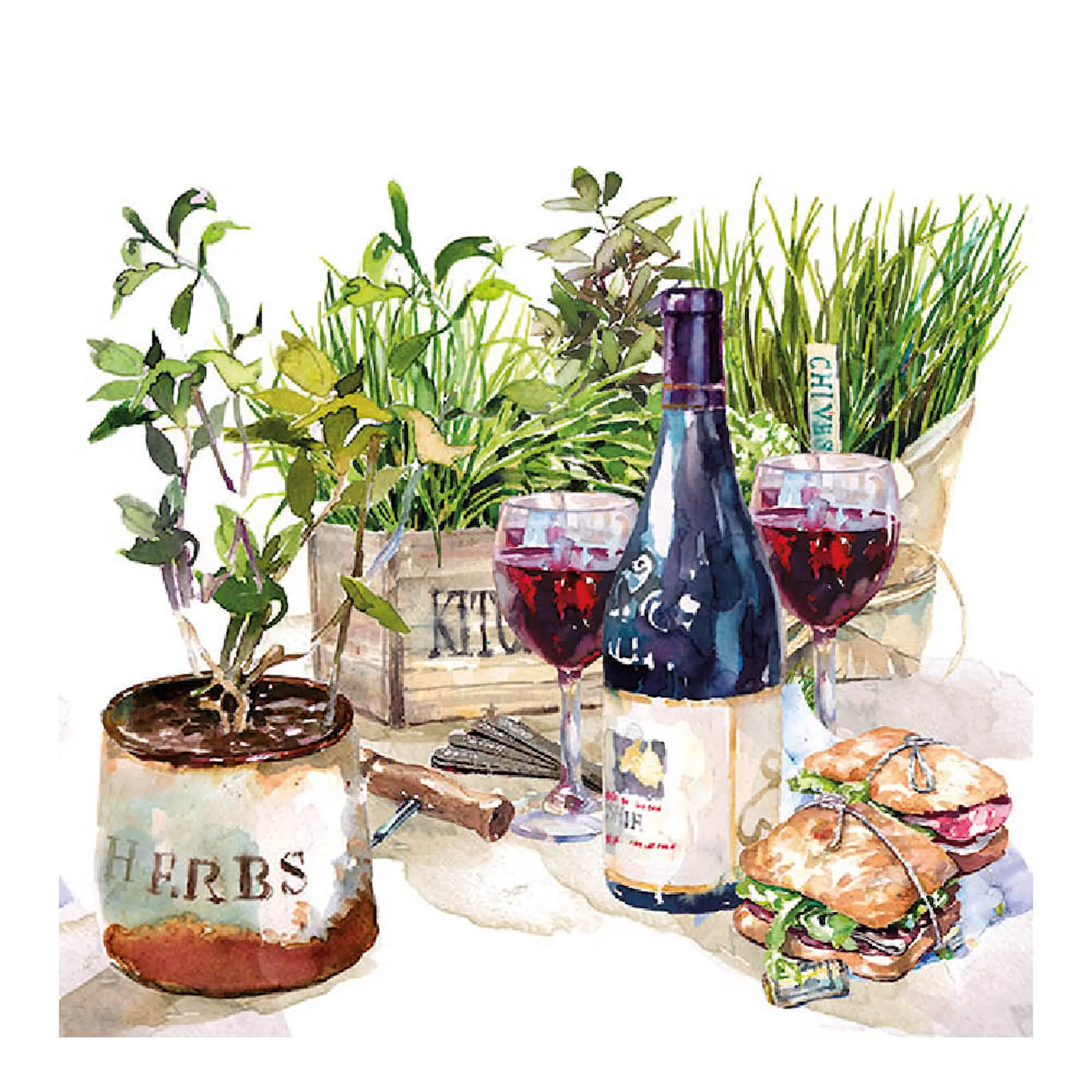 Ambiente Servett 33x33 cm 20-pack Wine & Herbs