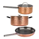 Mjölner 2 grytset 3 delar koppar