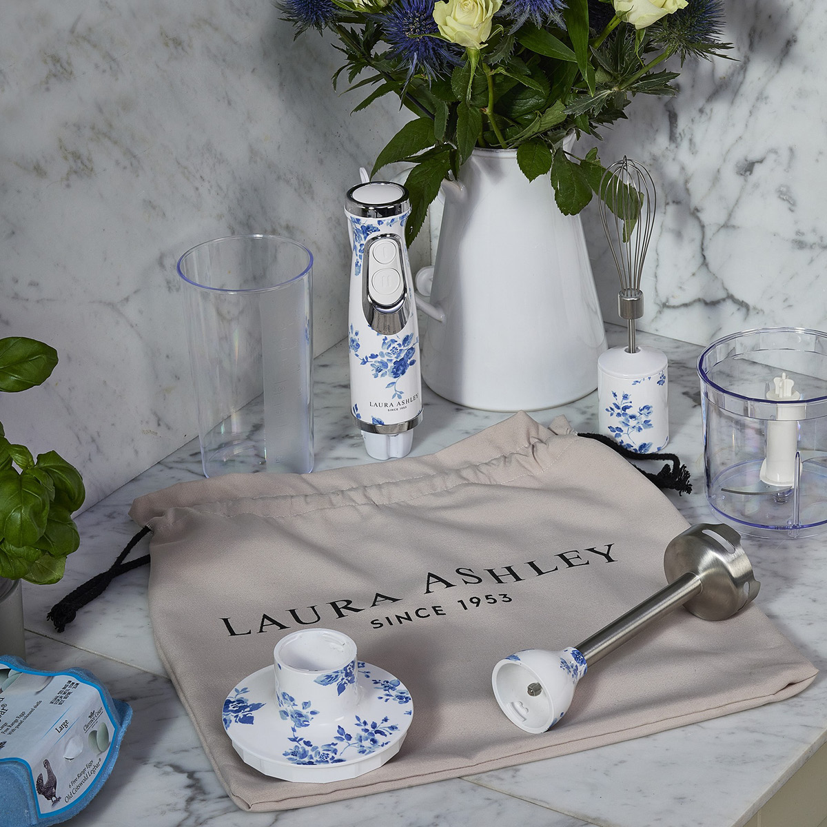 Laura Ashley Stavmikser China Rose blå/hvit