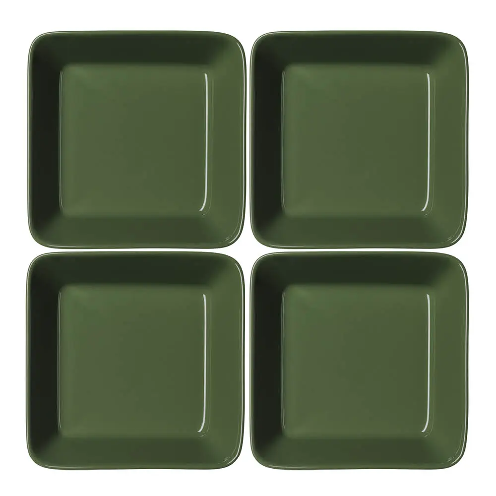 Teema fat 12x12 cm 4 stk skogsgrønn