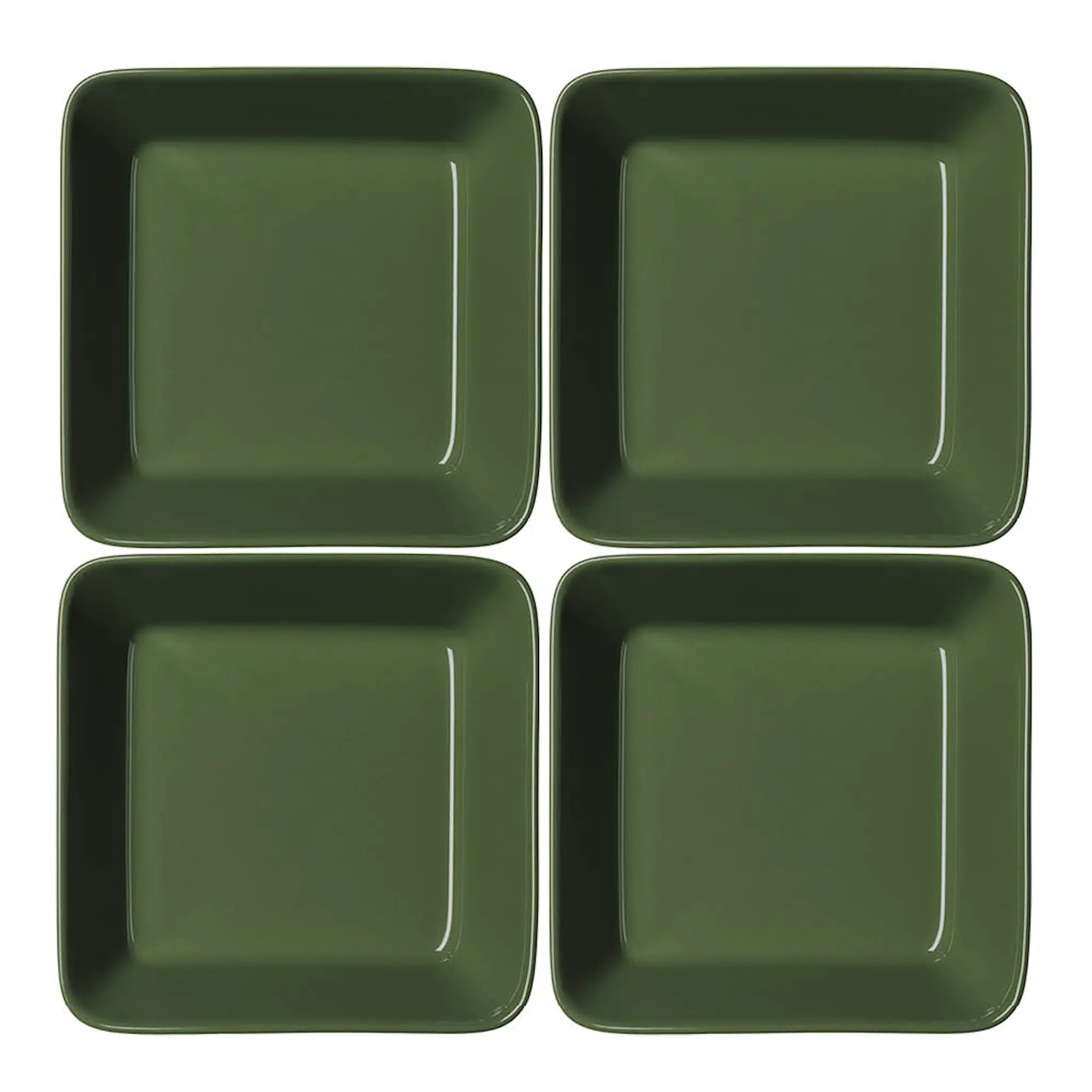 iittala Teema fat 12x12 cm 4 stk skogsgrønn