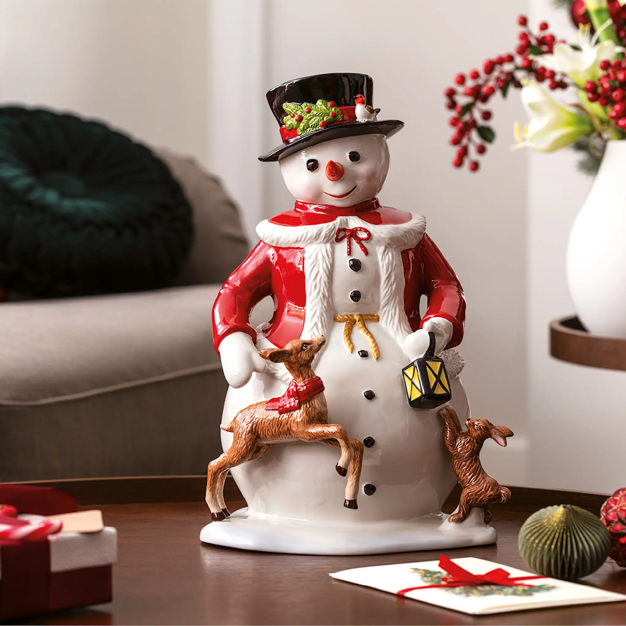 Villeroy & Boch Christmas Toys Memory snögubbe 36 cm vit