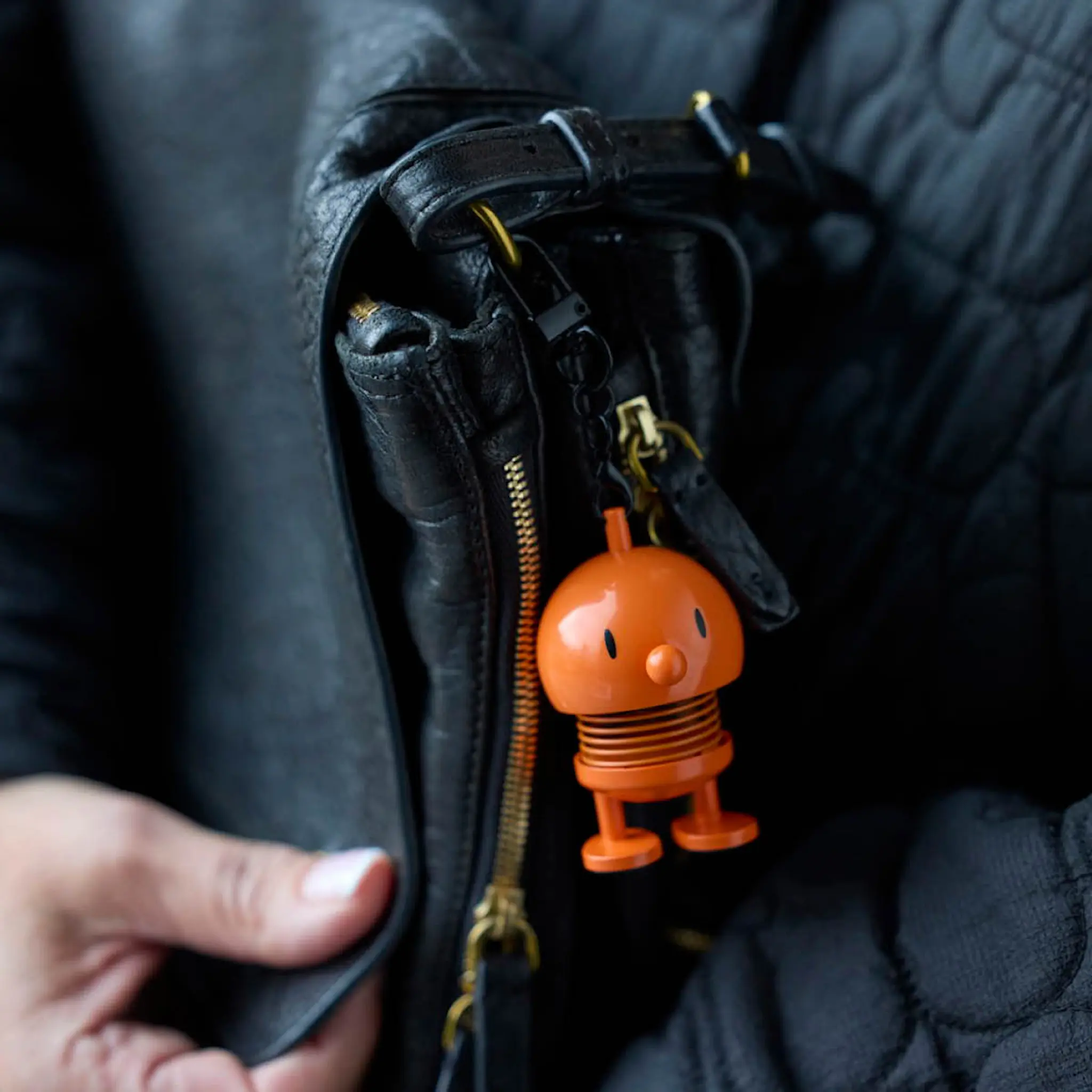 Hoptimisten Bag charm 5,9 cm oransje