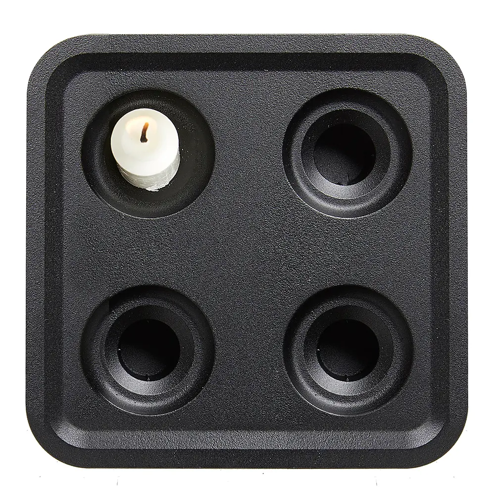 Stumpastaken Fyran Kynttilänjalka Musta