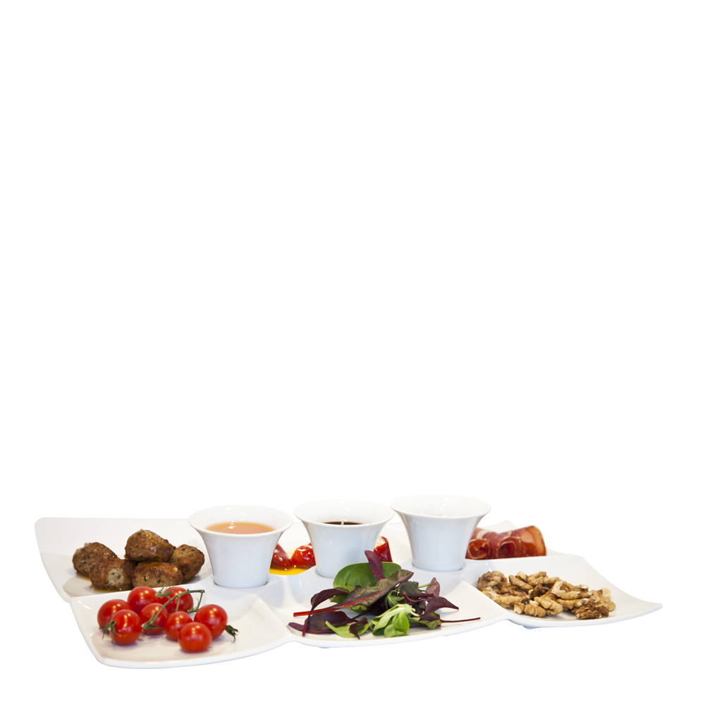 Modern House Daily Use Tapasset Skålar och Fat Vit