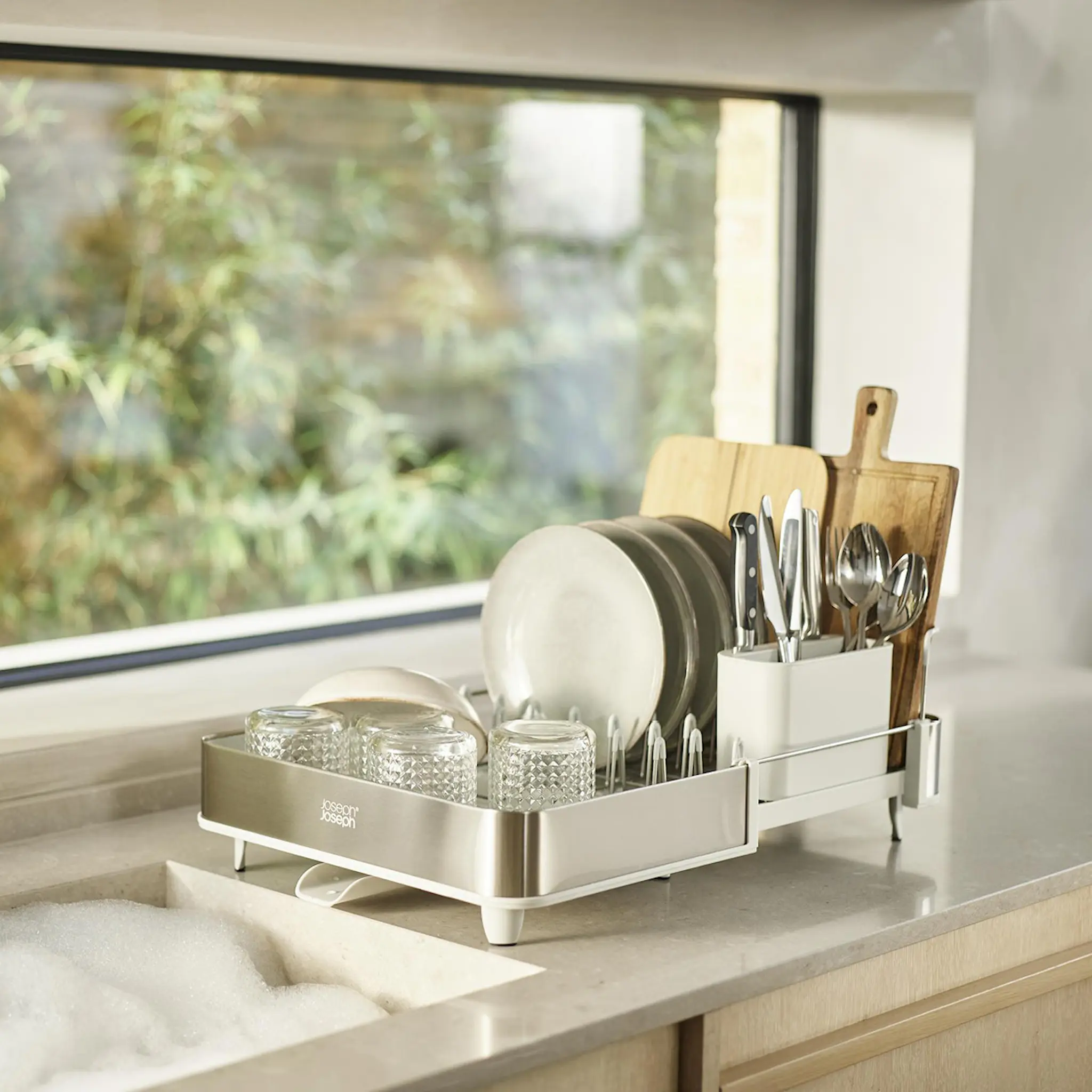 Joseph Joseph Extend Steel oppvaskstativ hvit hover