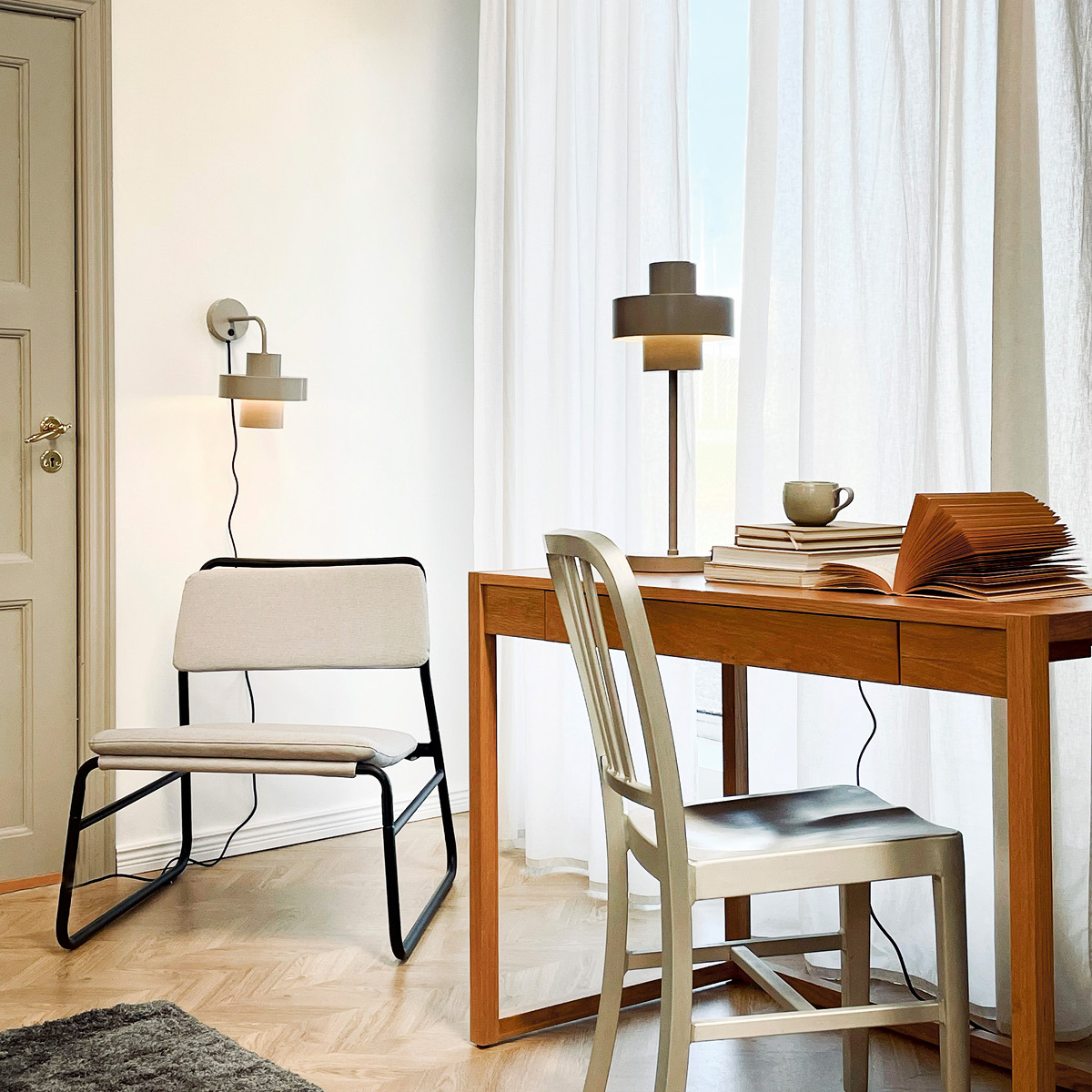 Dyberg Larsen Stoke Pöytävalaisin 49,5 cm Harmaa