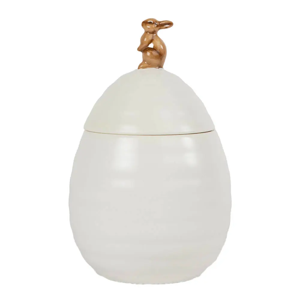 Ellen Kannellinen purkki 11 cm Valkoinen