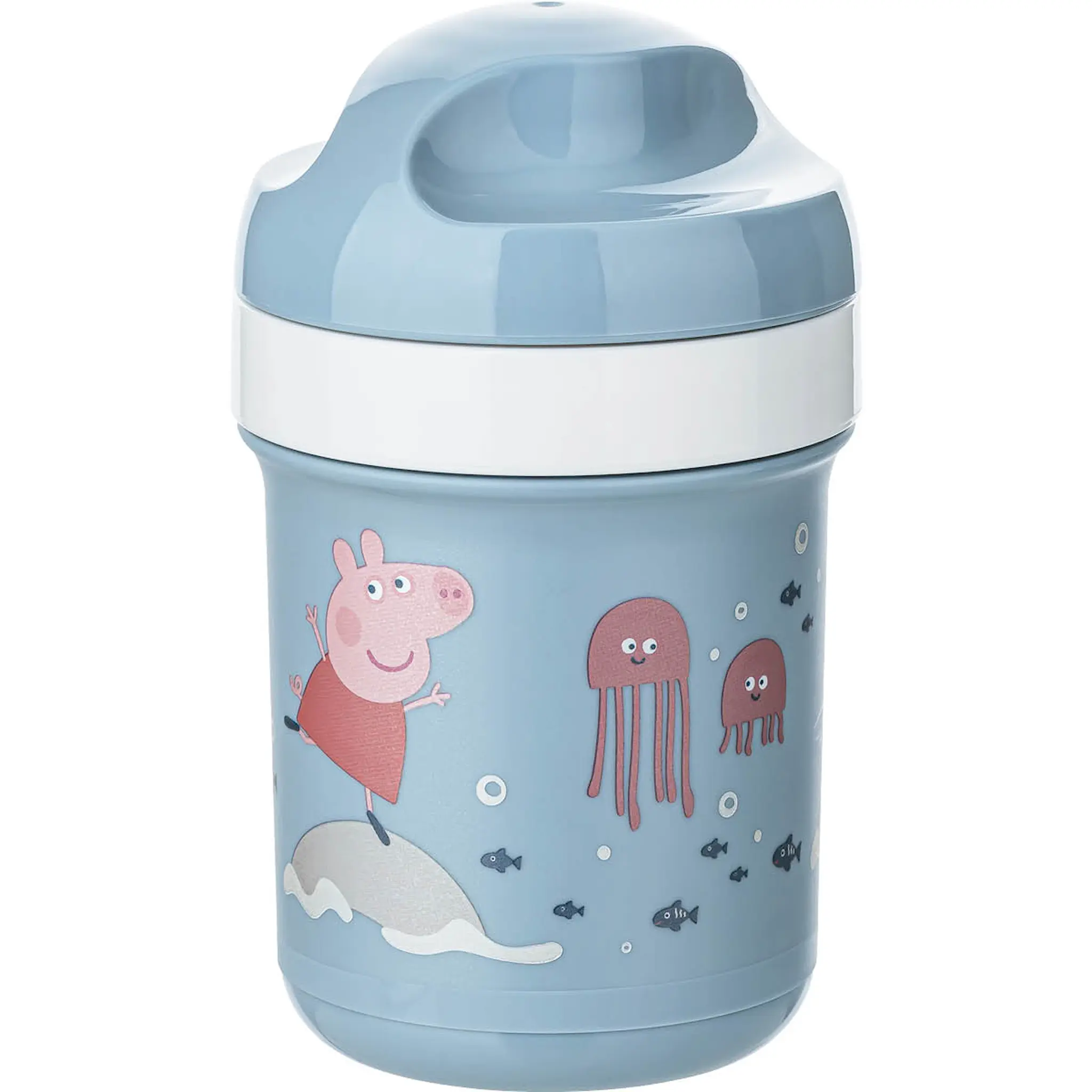 Koziol Peppa Pig Waves To Go matboks og vannflaske 3 deler blå