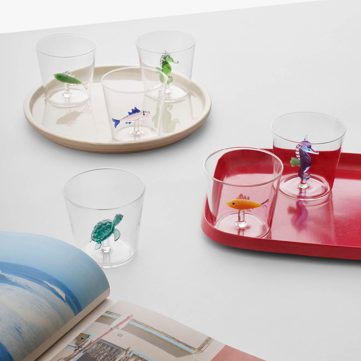Ichendorf Milano Marine Garden vattenglas 35 cl sköldpadda