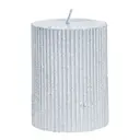 Lissia blockljus räfflad 10 cm silver