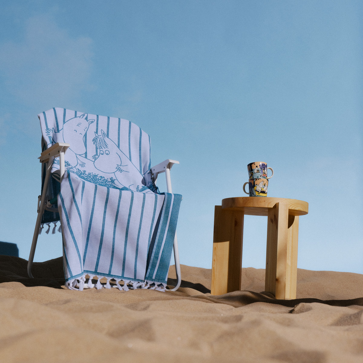 Moomin Arabia Mummi hamam håndkle 80x150 cm grønn