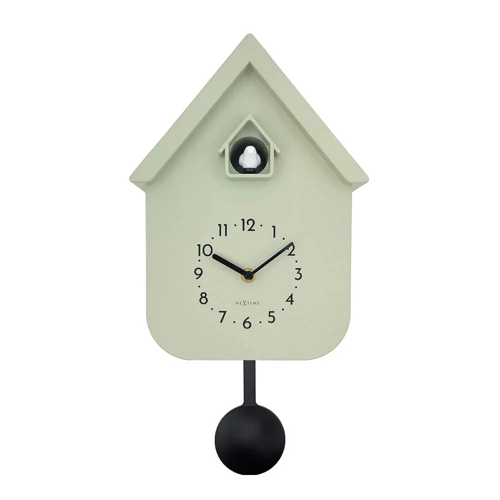 Twitter veggklokke 21,5x41,5 cm grønn