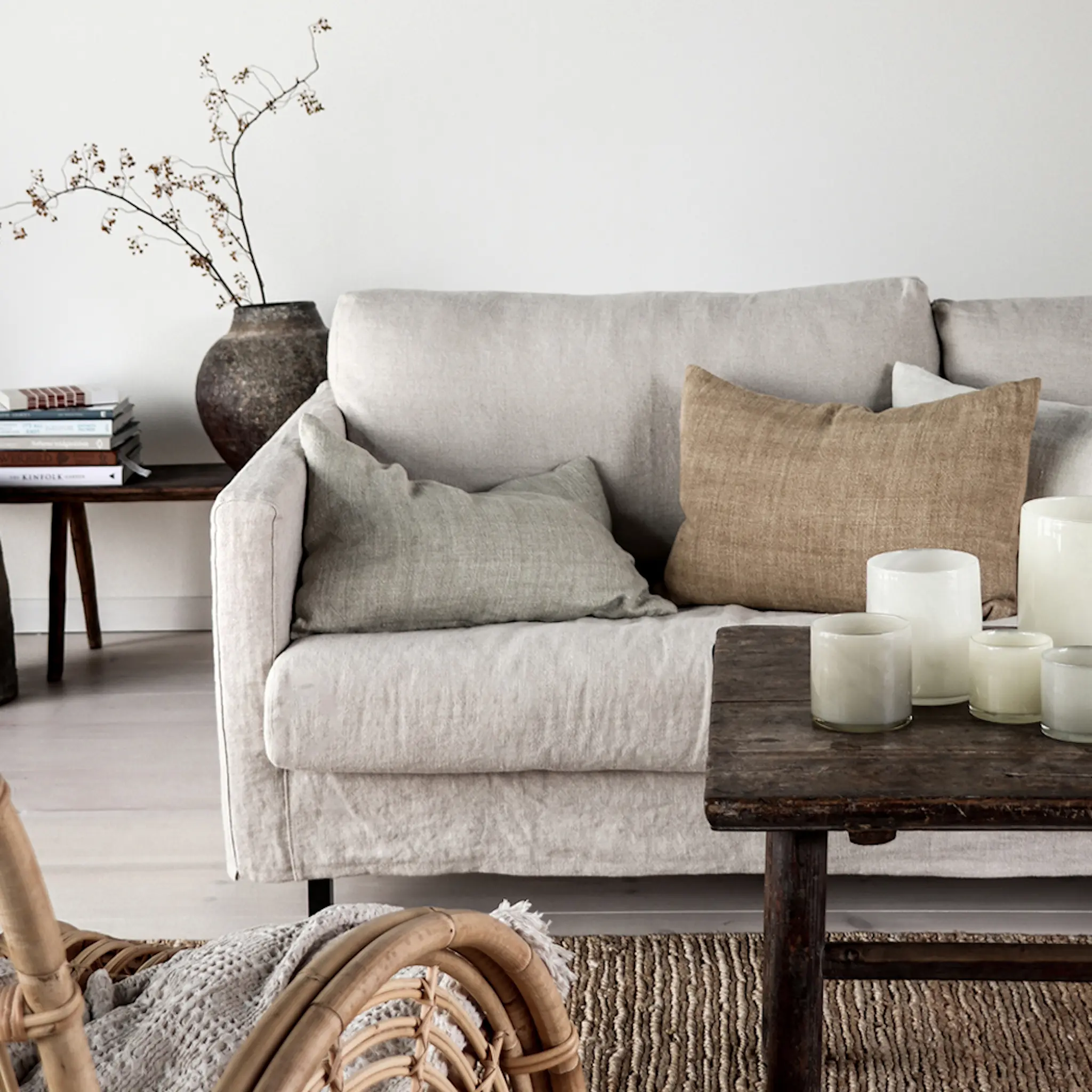 Tell Me More Lyrik Kynttilälyhty 10x10 cm Linen