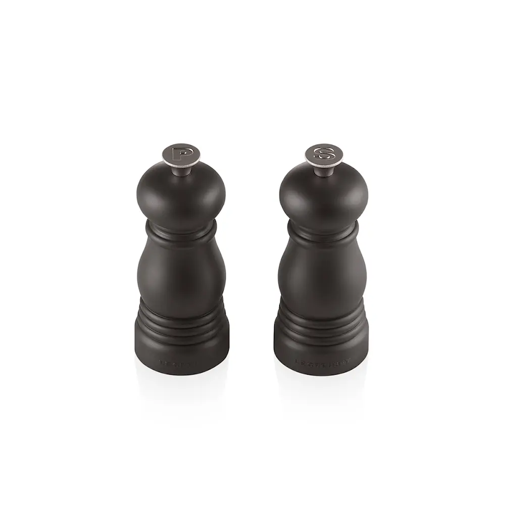 Suola- ja pippurimylly 11 cm Mattamusta