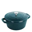 Staub Twister gjutjärnsgryta 24 cm 4 L La Mer Petroleum