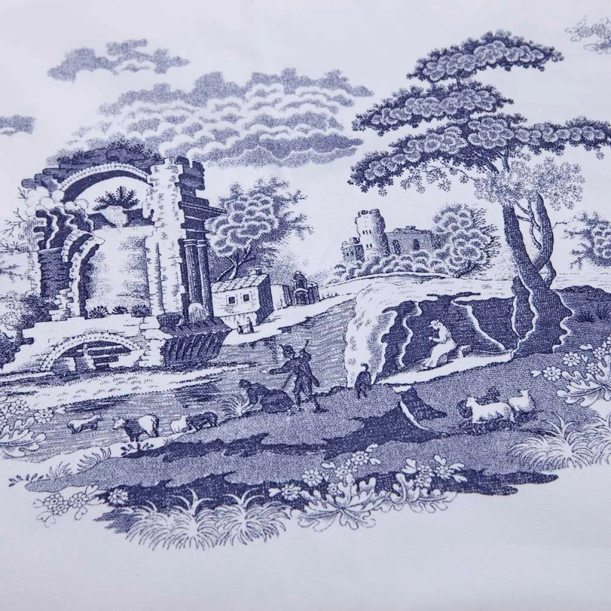 Spode Blue Italian kökshandduk 45x74 cm blå/vit
