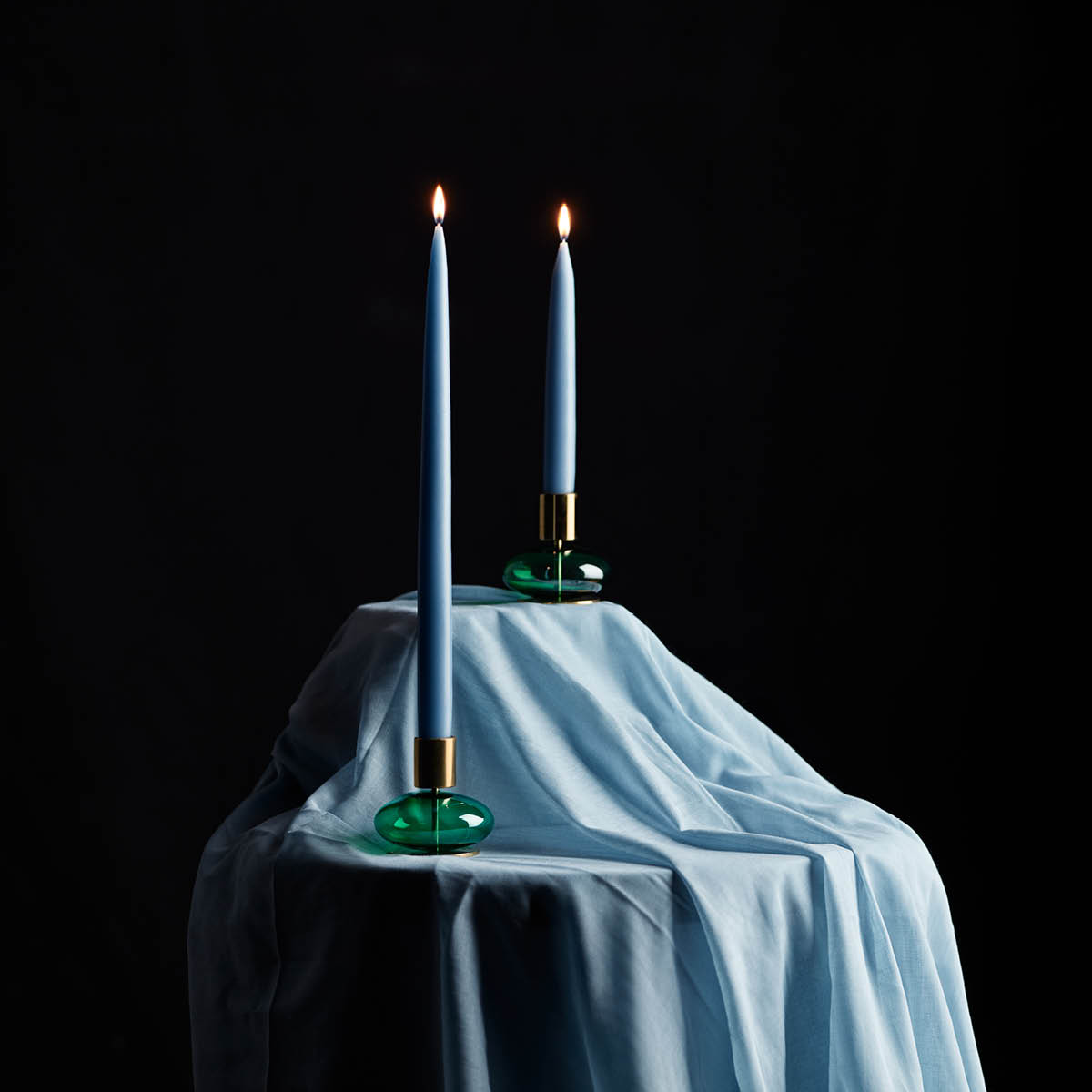 Holmegaard Bubble lysestake 8 cm grønn