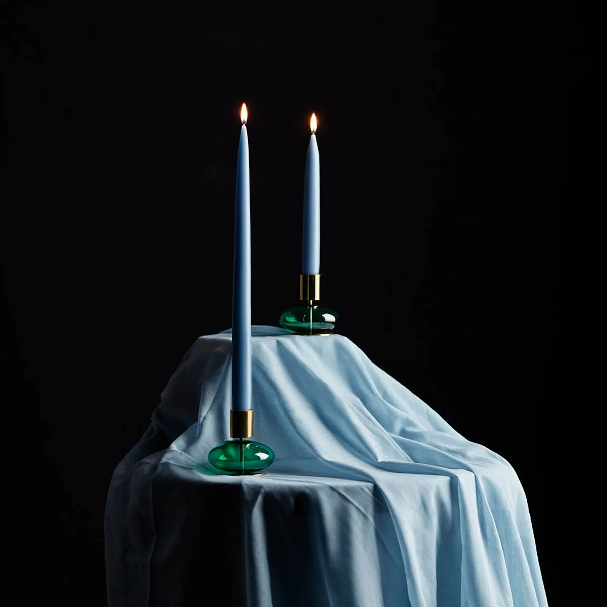Holmegaard Bubble ljusstake liten 8 cm jadegrön