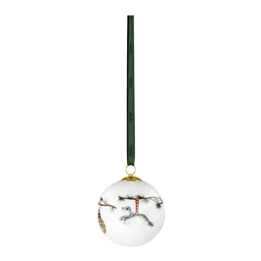 Hammershøi Christmas kule 2026 6 cm hvit m/dekor