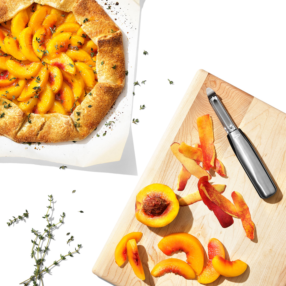 Oxo Skreller m/ rillet blad rustfri