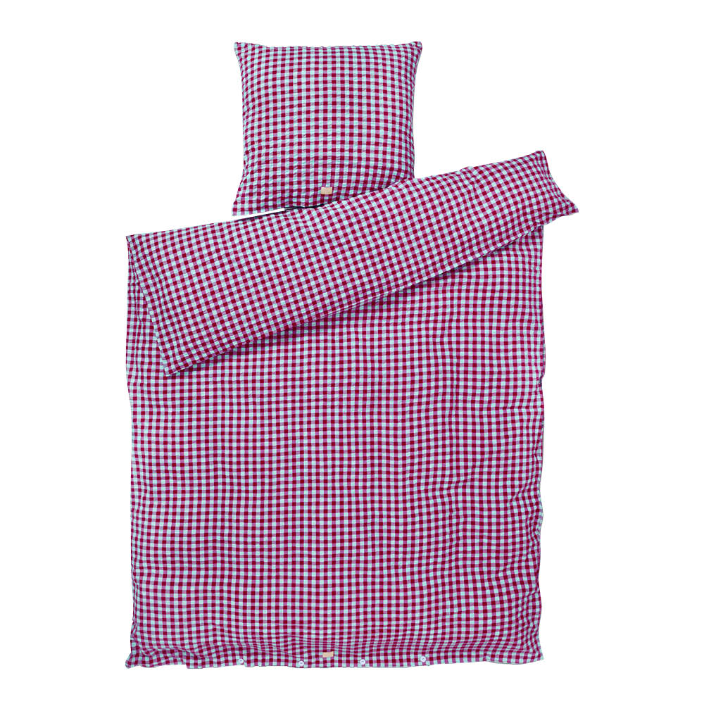 Juna Bæk&Bølge påslakanset 150x210 cm fuchsia/mint