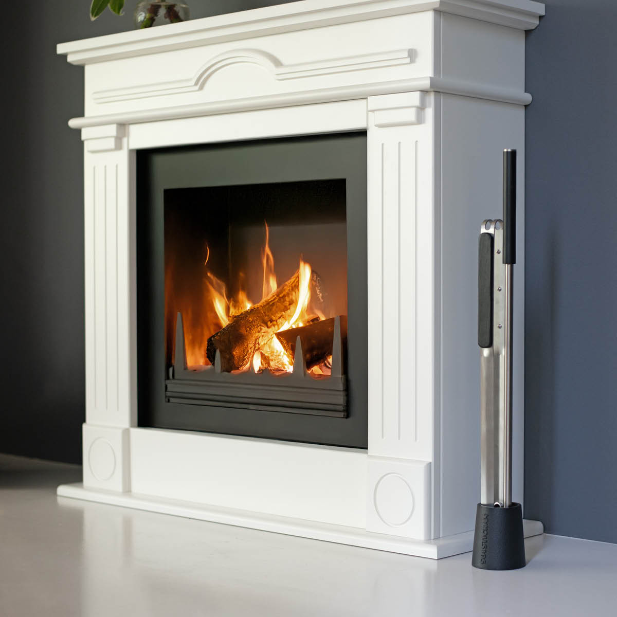 SOLSTICKAN Eldverktyg i hållare 61 cm svart/stål