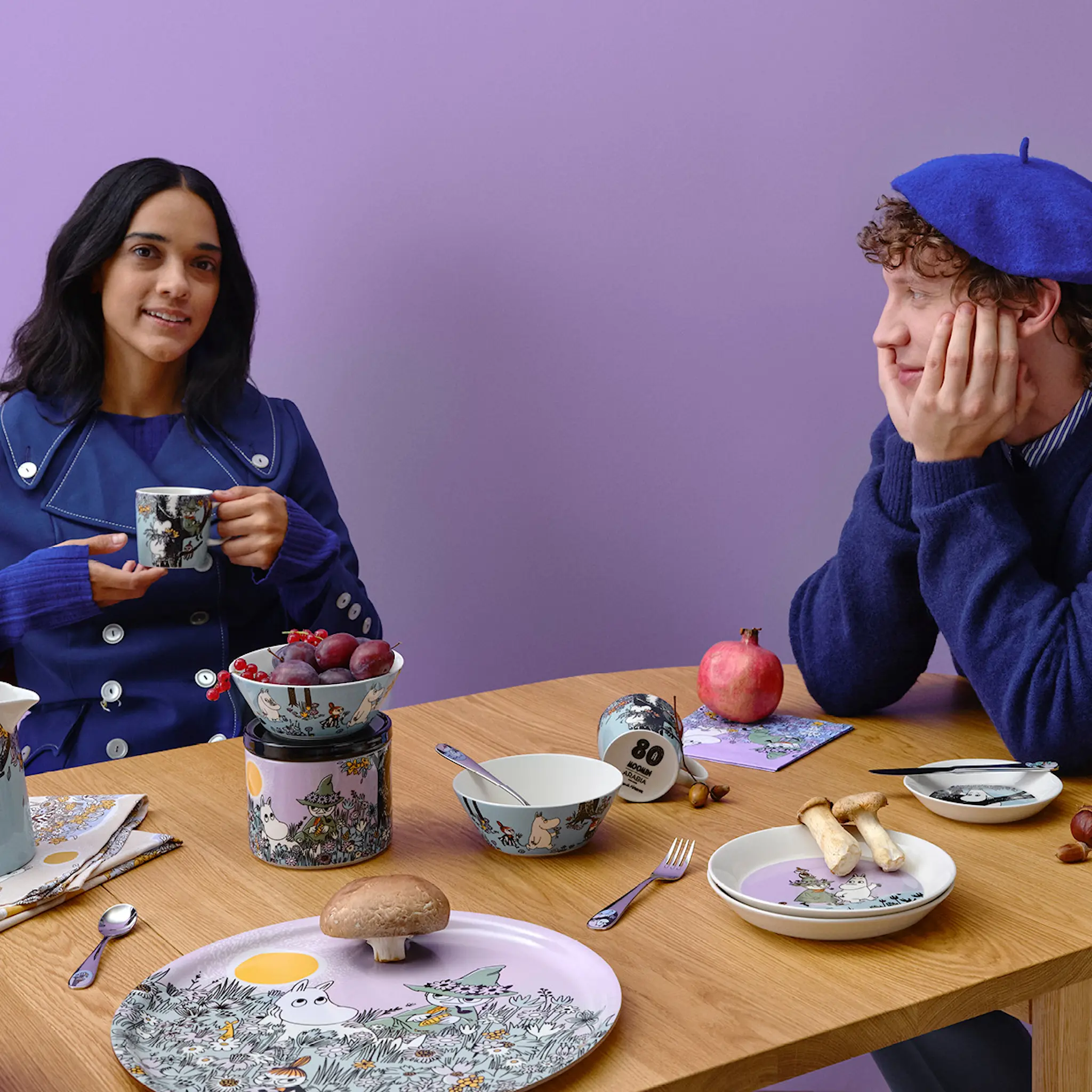 Moomin Arabia Muumi Tarjotin 35 cm Sydänystävät