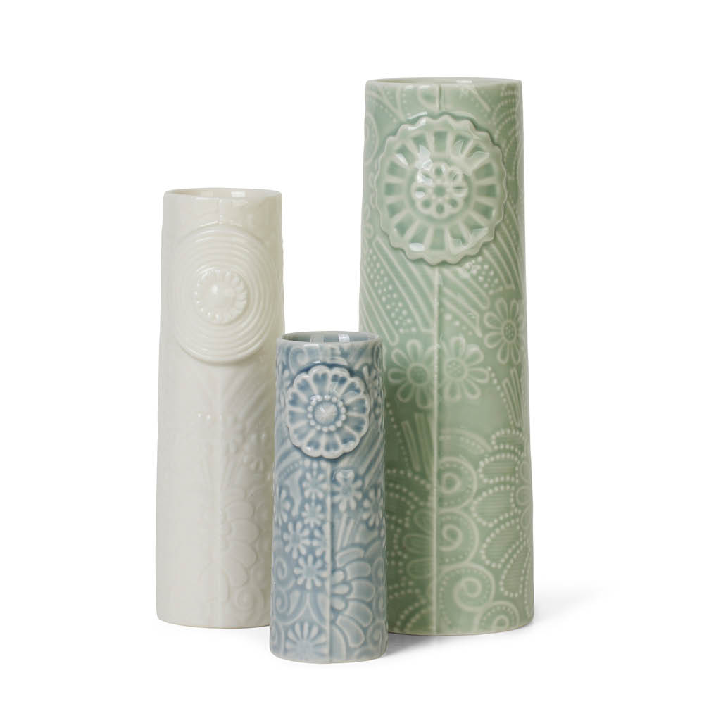 Dottir Pipanella Flower vase 9 cm blå/grå