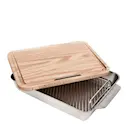 Ugnsform 38x25 cm med skärbräda Medium stål/ek